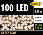 Lampki 100 LED 4,95m ciepły biały